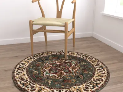 Round Rug Set 287 3D model