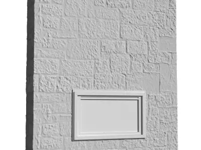 Fireplace in Country style Rustic Fireplace Mantel 3D model