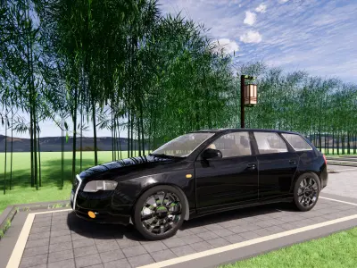 AUDI A4 AVANT Low-poly 3D model