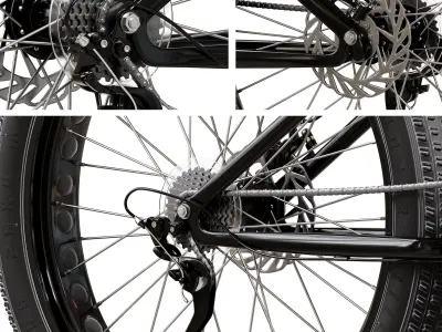 Mongoose Malus Mens and Women Fat Tire Mountain Bike 3D model