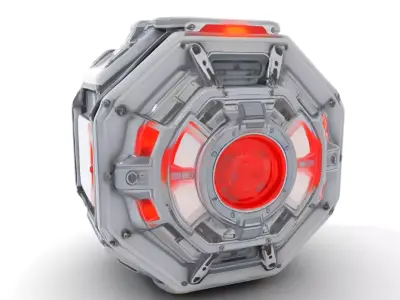 Futuristic SciFi Energy Core model pack Low-poly 3D model