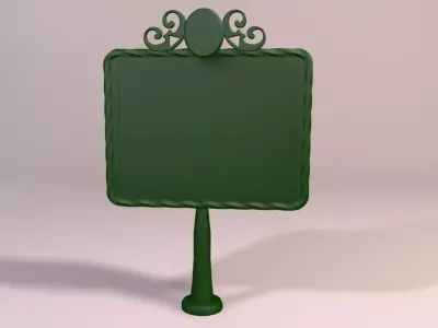 Cartel Buenos Aires Free low-poly 3D model