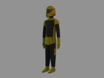Racing Player 3D Model Low-poly 3D model