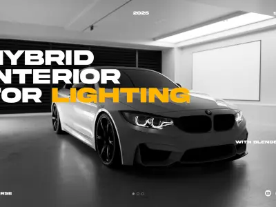 Modern Interior for Car Renders Without car 3D model