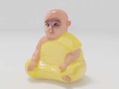 Little monk STL  3D print model