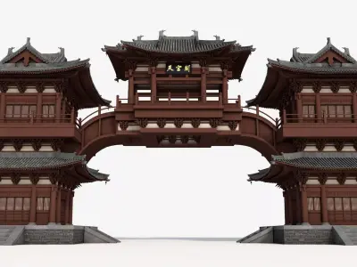 Chinese pavilion 3D model