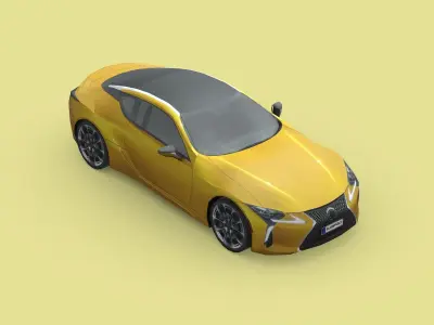 Lexus LC 500 Low-poly 3D model