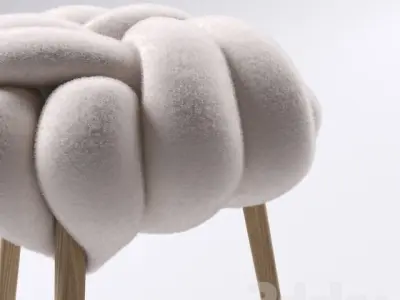 knot stool render ready vray  3D model