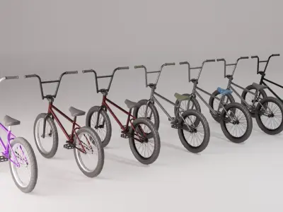 Bmx bicycle Low-poly 3D model