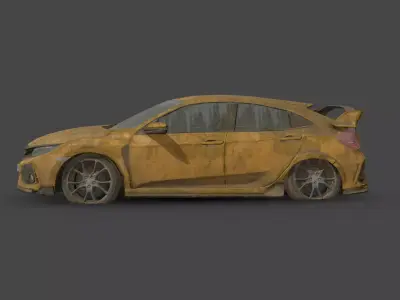 Abandoned Car - Honda Civic Type-R Low-poly 3D model