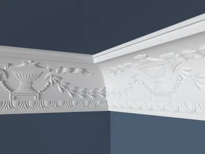 Decorative Crown Molding 3D model 25