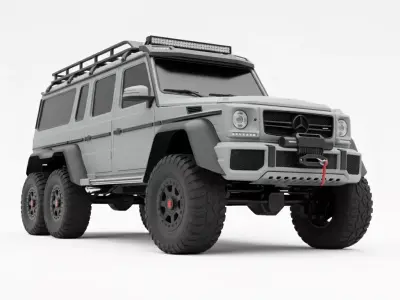 Heavy Duty 6x6 Off Road SUV Low-poly 3D model