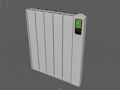 Electric heater Low-poly 3D model