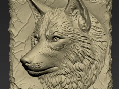 Wolf Head A121 3D print model