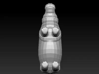 3D HIPPOPOTAMUS - LOWPOLY Low-poly 3D model