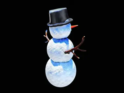 happy snowman 3D model