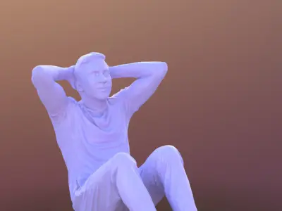 Anselmo 10229 - Sport Man Low-poly 3D model