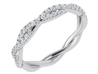 Twisted Diamond Band 3866 3D print model