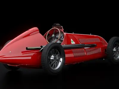 alfa romeo 158 alfetta Low-poly 3D model