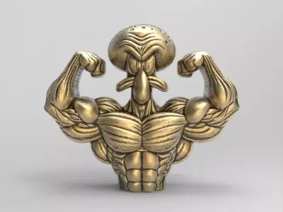 squidward decor  3D print model