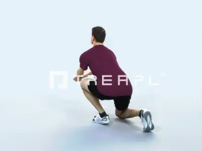 Romance 03K Volleyball Digging Sports Man Low-poly 3D model