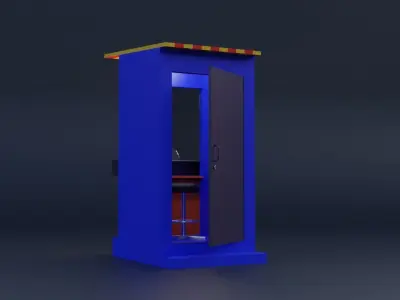 Ticket Counter for collecting entrance fee  3D model
