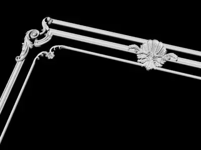 Central decor ornament for furniture 3D model 770