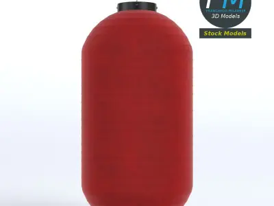 Japanese paper lantern 2 3D model