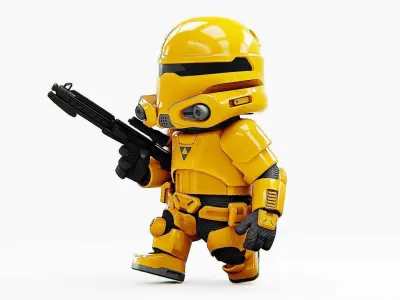 REPUBLIC TROOPER  Rigged for Unreal Engine - Unity - MIXAMO 3D model