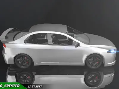 Lowpoly Misano Audi Car 3D Model Low-poly 3D model