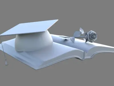 Book Rose Hat 3D print model