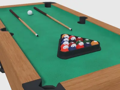Pool Table - Game Ready Low-poly 3D model