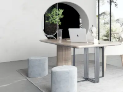 Study decoration Home Modern villa 3D model