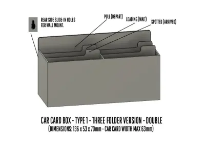 TOOL-0003 Storage for Car cards and Smart phones 15 items 3D print model