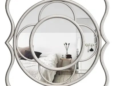 Silver Swirl Mirror ZPCD1811 3D model