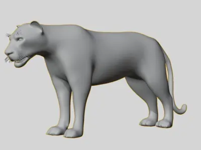 3D Black Panther Low-poly 3D model