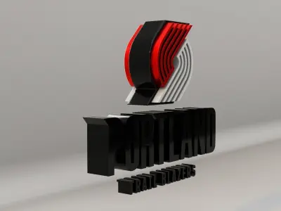 NBA Portland Trail Blazers Logo 3D model