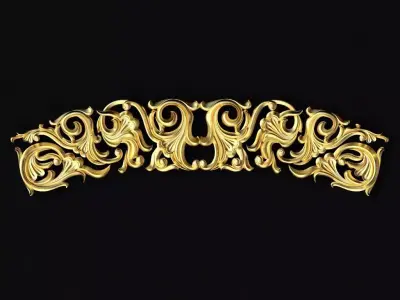 Central decor ornament for furniture 3D model 386