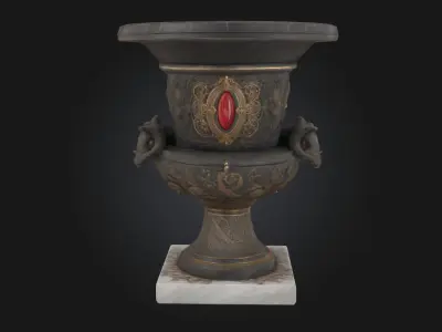 Gothic Chalice  Dark Elegance for Ritual and Royalty 3D model