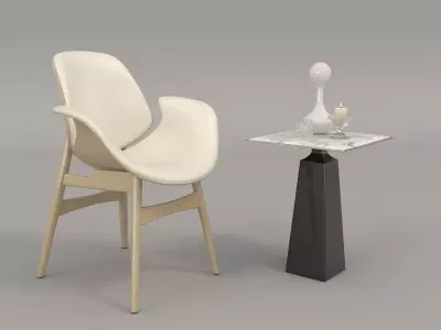 Modern Coffee Table and Chair 3D model