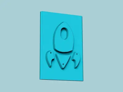 Stamp 20 - Rocket - Fondant Decoration Maker Toy 3D print model