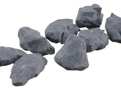 Rocks 3D model Free low-poly 3D model