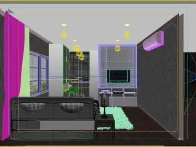 bedroom 6 asian design 3D model