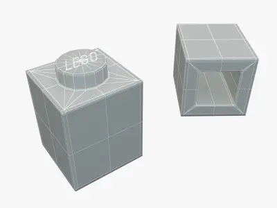 Lego Bricks 1x1 3D model