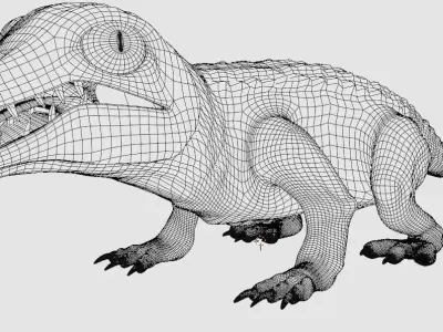 Little Lizard  Low-poly 3D model