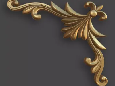 Architectural Ornaments - 5 Corners Pack 4 3D model