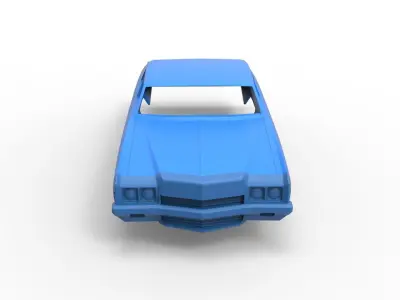 Shell Chevrolet Impala 1972 4 doors Scale 1 to 24 3D print model