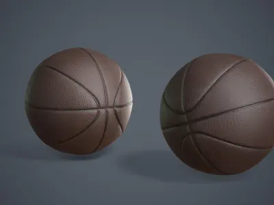 Basketball Ball Low-poly 3D model 9