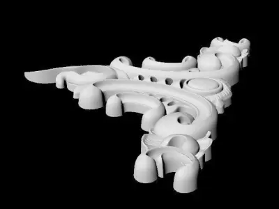 Central decor ornament for furniture 3D model 805