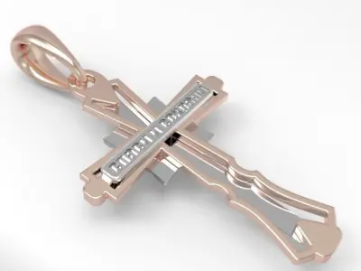 Orthodox cross 3D print model